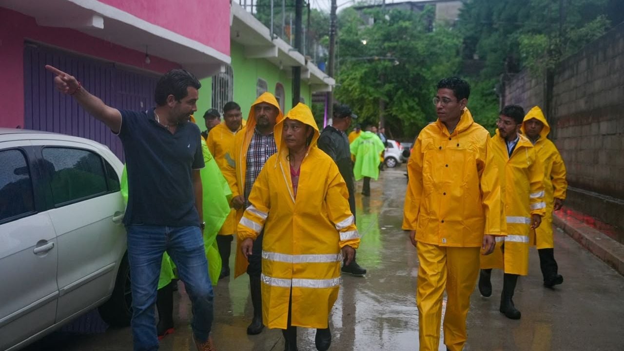 La alcaldesa Abelina López realiza recorridos en Acapulco para evaluar daños de las recientes lluvias torrenciales.